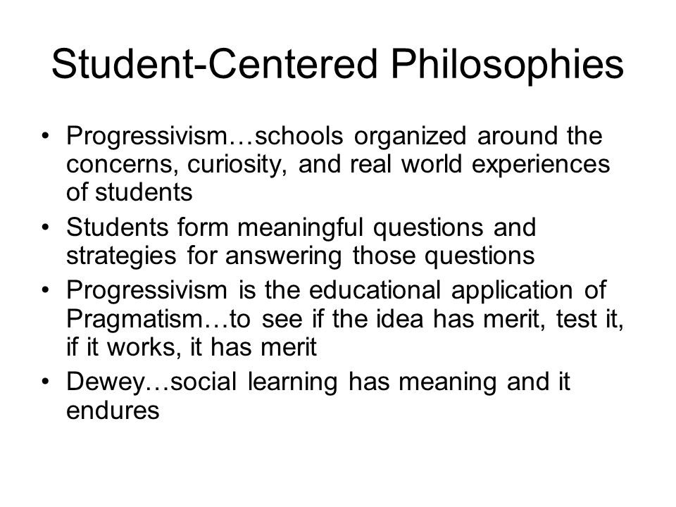 Progressivism philosophy of education